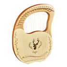 19-String Wooden Lyre Harp Resonance Box String Instrument with Tuning H7H1