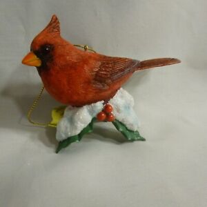 Christmas Ornament - CARDINAL - The Danbury Mint - Songbird Ornaments - MINT