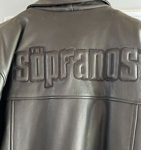 HBO The Sopranos Black Leather Jacket  Mens XXXL Promo RaRE WON’T LAST Vintage