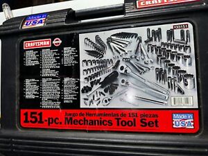 Sears Craftsman Made USA 33151 Mechanics Tool Set Vintage Good Case USA MADE🇺🇸