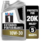 Mobil 1 Extended Performance Full Synthetic Motor Oil 10W-30, 5 qt US