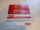 Lot of 10 Hardees Combo Meal Cards