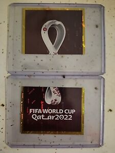 Fifa World Cup 2022 Qatar - Official GOLDEN Sticker - FWC 6 and 7 - pair