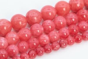 Quartz Beads Rhodochrosite Red Color Grade AAA Round Loose Beads 6/8/10/12MM