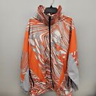 Adidas x Stella McCartney Orange Printed Woven Track Top Jacket / HI6065