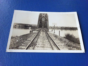 New Listing1925 Real Photo Postcard, Railroad Bridge Crossing Missouri River, South Dakota