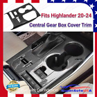 For Toyota Highlander 2020-24 Carbon Fiber Print Gear Box Shift Cup Holder Trim (For: 2020 Toyota)