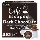 Cafe Escapes Dark Chocolate Hot Cocoa, Keurig K-Cup Pod, 48 Count