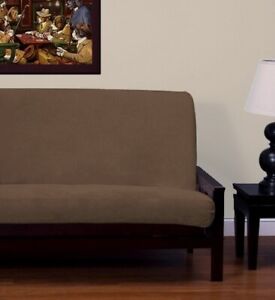 NEW - Taupe Suede FUTON COVER - Full Size 54x75 - Zippered Futon Cover