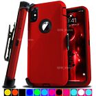 For Apple iPhone X XR XS MAX Shockproof Protective Rugged Case With Belt Clip