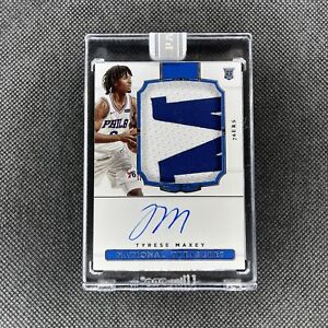 2020-21 Panini National Treasures TYRESE MAXEY Patch Auto 1/1 True RPA /99 Sixer