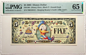 2005 $5 DONALD DUCK DISNEY DOLLAR D Store Series Bar T00320341 PMG 65 GEM 7E