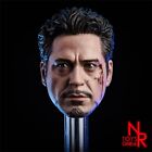 Avengers Iron Man Tony Stark Head Carved 1/6 Scale DIY 12'' Action Figure