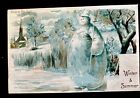 Hold to Light WINTER TURNS TO SUMMER VINTAGE GERMAN Postcard c 1915 1 Cent Stamp