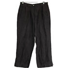 Tommy Bahama Womens Capris Silk Linen Pants Crop Size 12 Straight 30x23