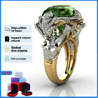 14K Ring Yellow Gold Emerald Gemstone Colour HOYON for Women Fine Femme Jeweller