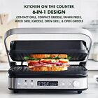 GREENPAN Electric Indoor 6-in-1 Grill Griddle & Waffle Maker Nonstick Plates