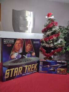Star Trek Enterprise Polar lights 1/350 Scale & Lighting Kit Combo Open Complete