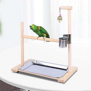 Parrot Playstand Bird Playground Perch Gym Training Stand Toys with Feeder Cup