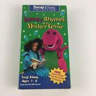 Barney Rhymes With Mother Goose White VHS Tape Sing Along Songs Vintage 1992