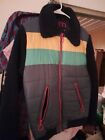 Teddy Fresh Cool Retro Style Puffer Jacket Furry Arms Stunning Mod Hipster Cool