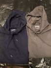 Men’s Lot of Two Express Pullover Hoodies Cotton Blend Drawstrings Pockets XL