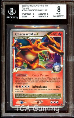 BGS 8 NM-MINT Charizard G Lv.X DP45 HOLO PROMO Italian Pokemon Card 023
