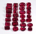 Natural 50 Ct Burmese Certified Red Ruby Flawless Lot Mix Cut Loose Gemstone