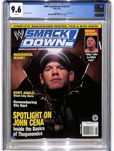 CGC 9.6 John Cena WWE SMACKDOWN Inaugural Issue Magazine Holiday 2003 wwf
