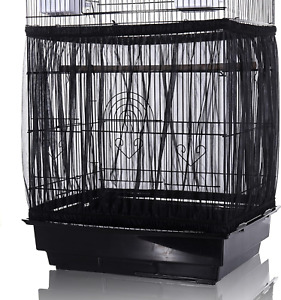 Bird Cage Seed Catcher: Large Mesh Skirt. Prevents Mess. Light, Breathable.