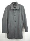 SSLR Mens Collection Gray Button Up Single Vent Back Belt Wool Trench Coat M