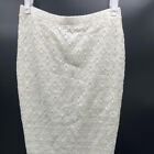 LORD AND TAYLOR Women's XS White Lace Pencil Skirt Crochet