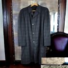 Vintage Westerfield Overcoat Trench Coat Mens  42R  Gray Blue Plaid