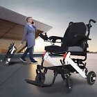 2024 Folding Electric Wheelchair Power Chair Lightweight Mobility Aid Motorized