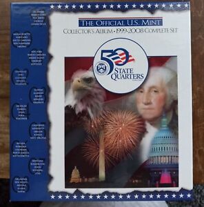 State Quarters Coin Collecting Binder US Mint Partially Full
