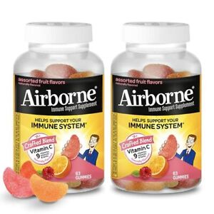 Airborne 750mg Vitamin C Gummies For Adults Immune Support Gummies With Power...