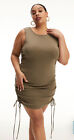 Good American New Womens Size 5 Sea Turtle Ruched Tank Mini Dress