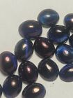 Inky Blue Tiger Eye Cabochon Lot of 60 Pieces Dark Blue Stones 10x8 MM Ovals