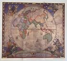 1928 N C Wyeth Eastern Hemisphere Map Of Discovery National Geographic