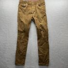 Superdry Pants Mens 31 Brown Cords Corduroy Skinny Fit Casual Work Actual 31x31