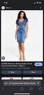 NWT Guess Naomy Jean Dress, Size Small, Corset Top With Buttons