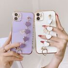 For iPhone 14 Pro Max 13 12 11 Cute Love Strap Shockproof Women Slim Phone Case