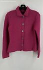 Boden Womens Pink Wool Knitted Regular Fit Long Sleeve Cardigan Sweater Size 12