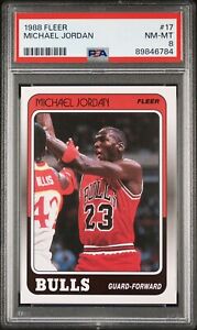 New Listing1988-89 Fleer Michael Jordan #17 Chicago Bulls PSA 8 ES4507
