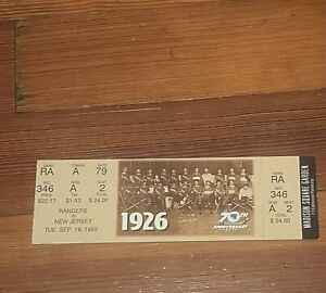 1995 NY Rangers vs NJ Devils ticket stub Full Joey Kocur fight NHL
