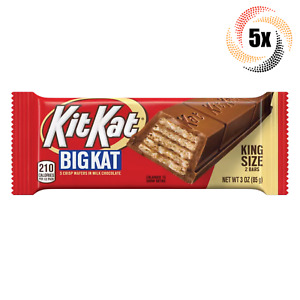 5x Packs Kit Kat Big Kat Chocolate Candy Bars | King Size 3oz | 2 Bars Per Pack!