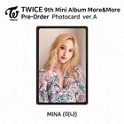 Twice Mina Official More And More Album Official Pre Order Photocard Version A