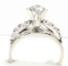 + Vintage 10k White Gold .55ct Genuine Diamond Wedding Engagement Ring Size 8