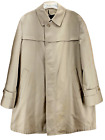 Vintage London Fog Trench Rain Coat Mens Size 42 Reg Khaki Removeable Lining