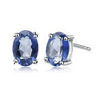 2.59 Carat Oval Gemstone Stud Earrings in 925 Sterling Silver Gift for Women